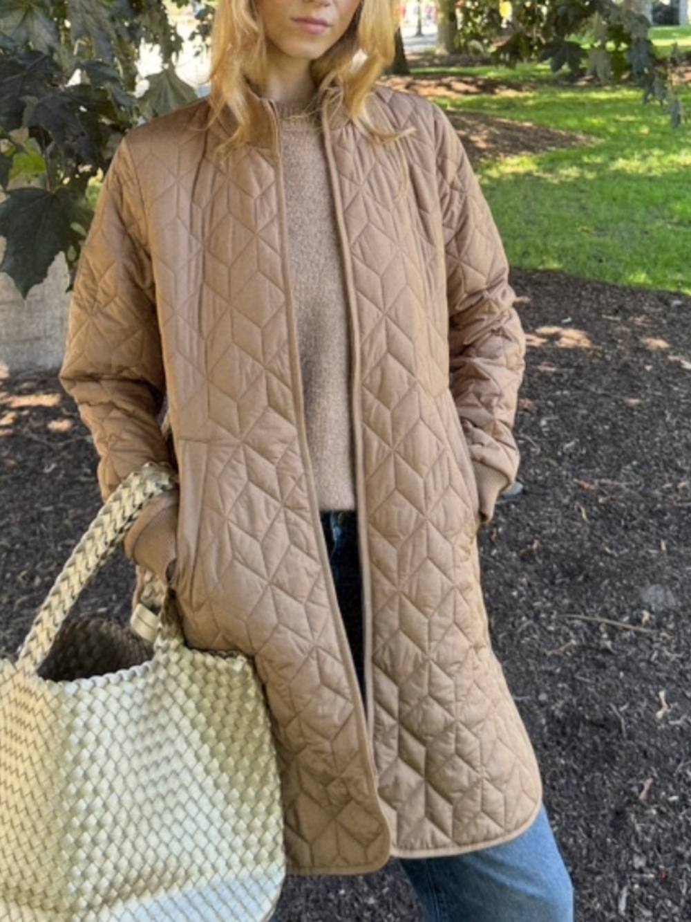 Ilse Jacobsen Quilt Coat in Mocca